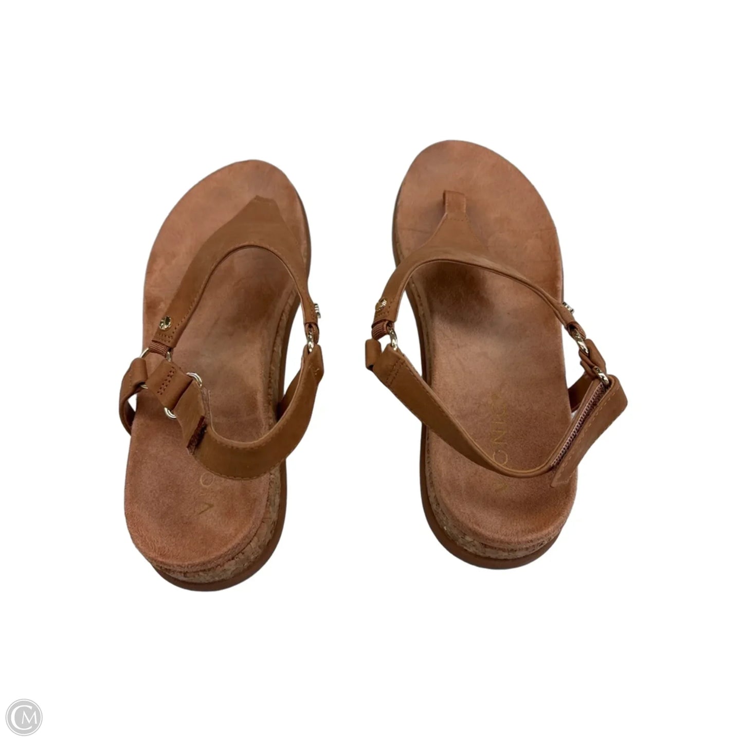 Sandals Flats By Vionic In Brown, Size: 8