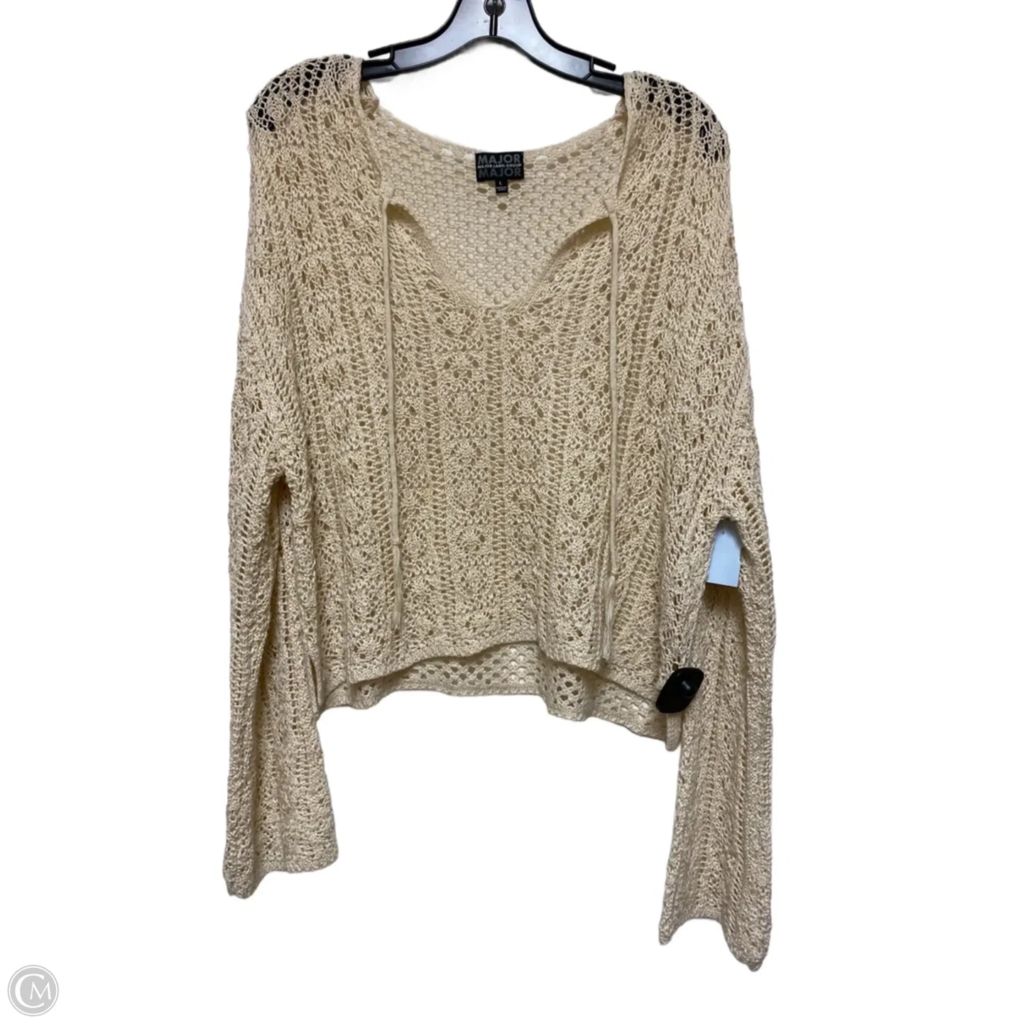 Top Long Sleeve By Clothes Mentor In Tan, Size: L
