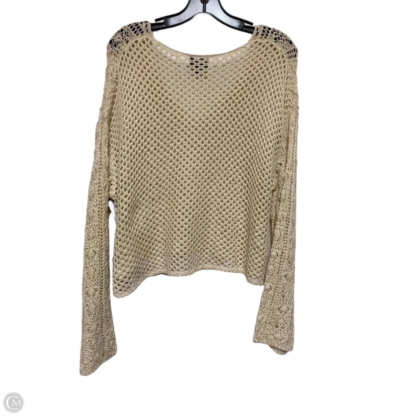 Top Long Sleeve By Clothes Mentor In Tan, Size: L