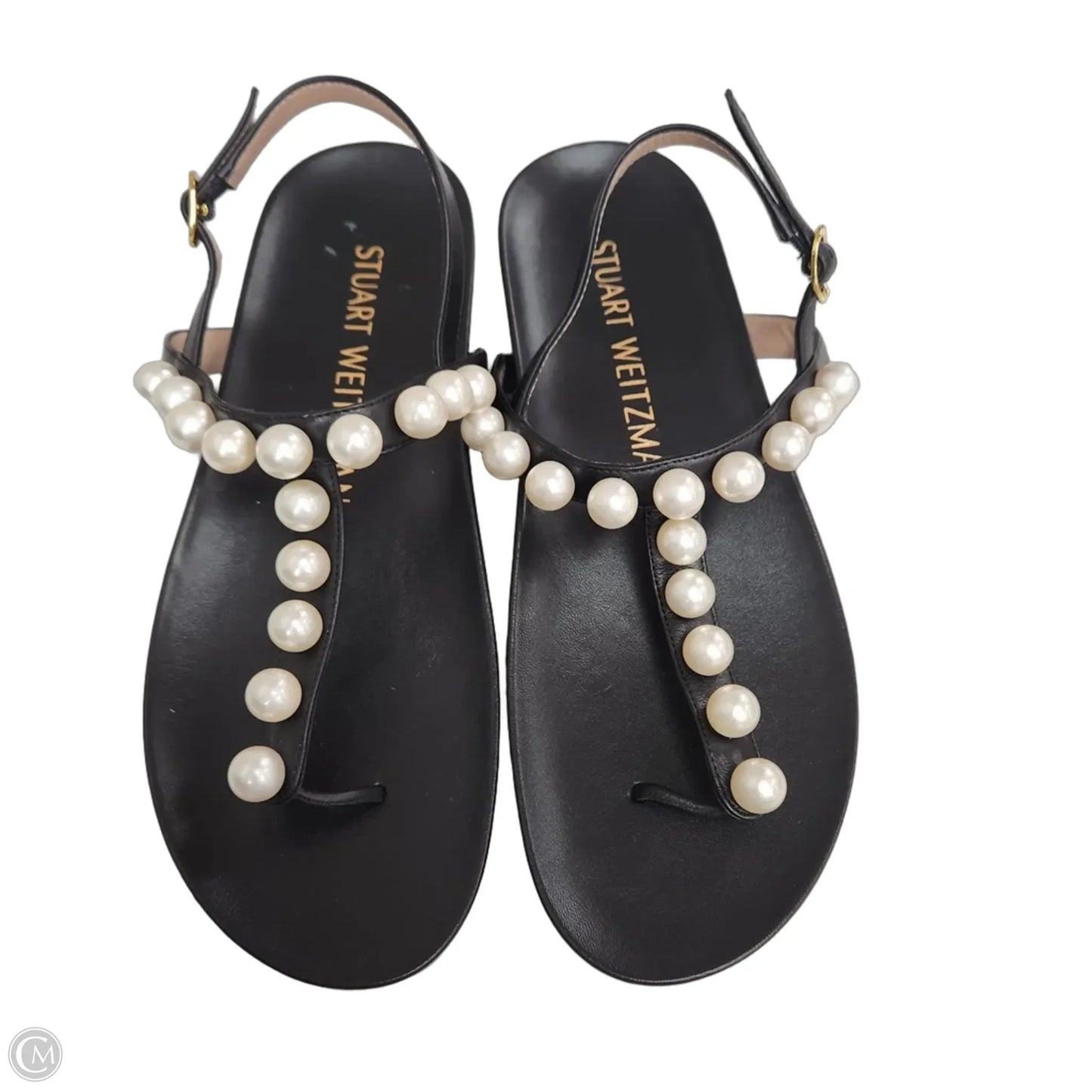 Sandals Designer By Stuart Weitzman In Black, Size: 8.5