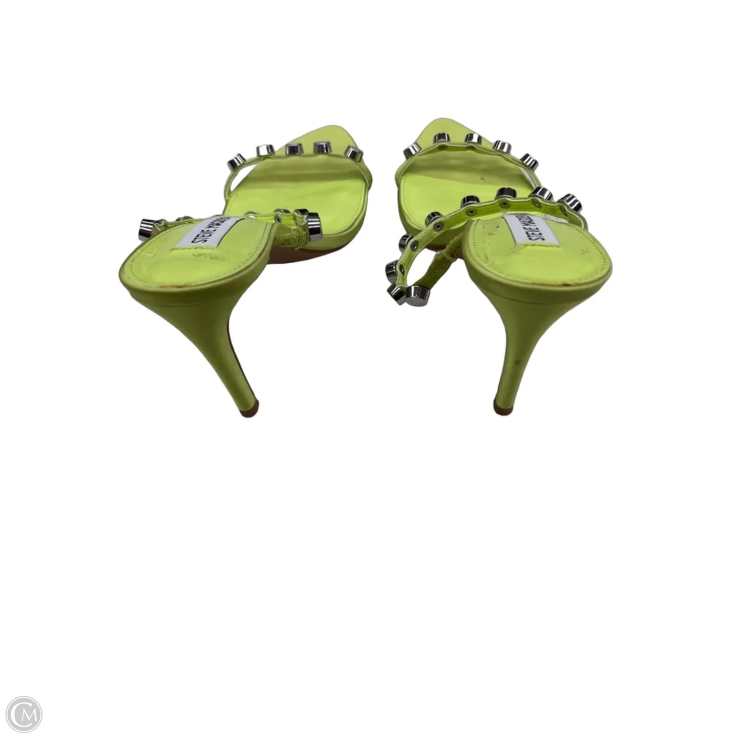 Sandals Heels Stiletto By Steve Madden In Green, Size: 8