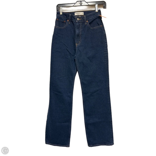 Jeans Straight By Abercrombie And Fitch In Blue Denim, Size: 2