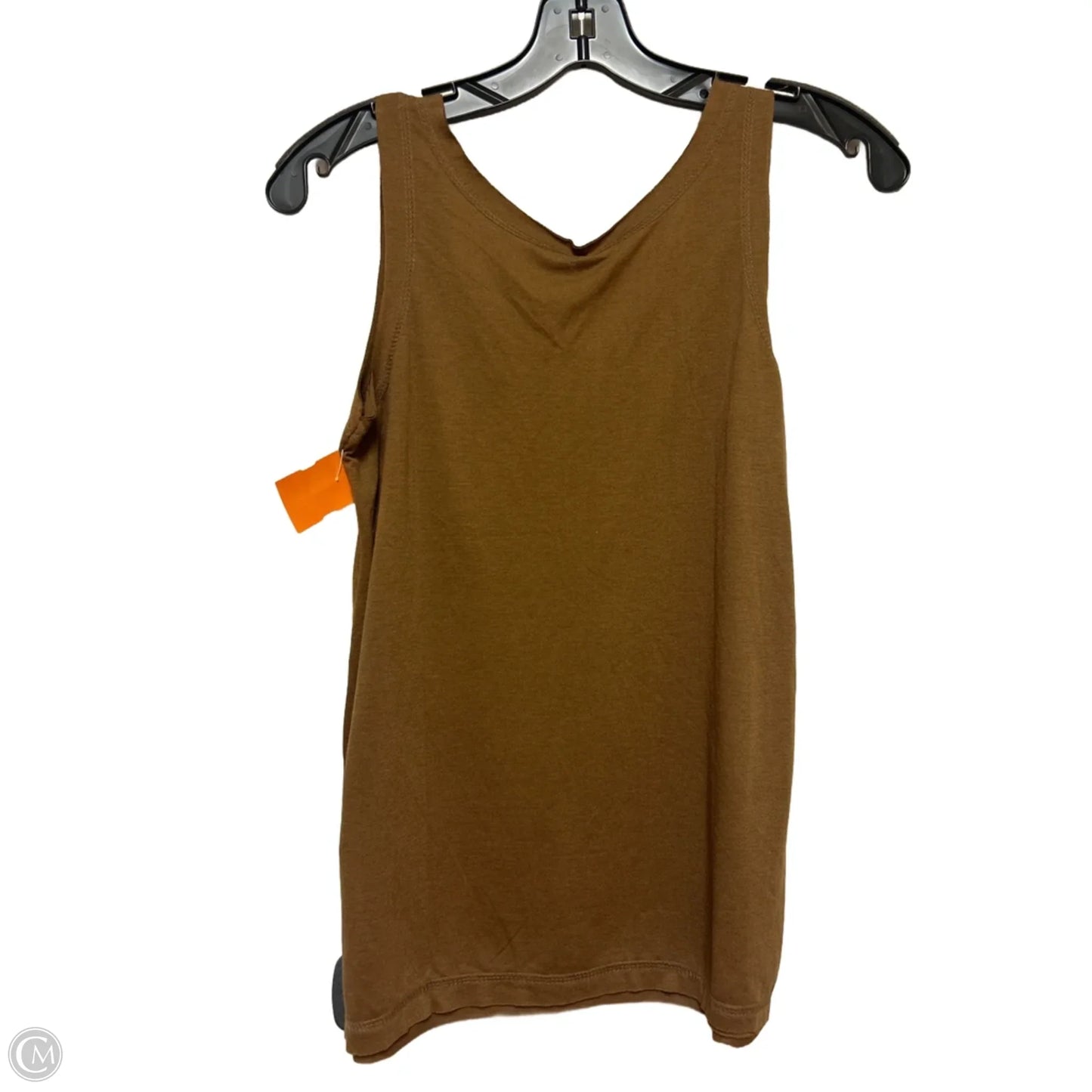 Top Sleeveless By Clothes Mentor In Brown, Size: S