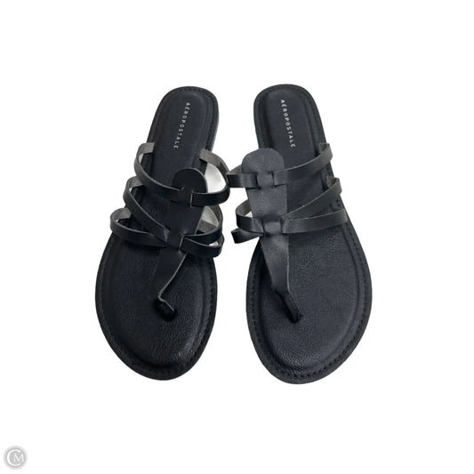 Sandals Flats By Aeropostale In Black, Size: 9