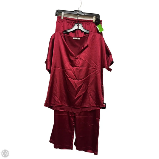Pajamas 2pc By Ekouaer In Red, Size: M