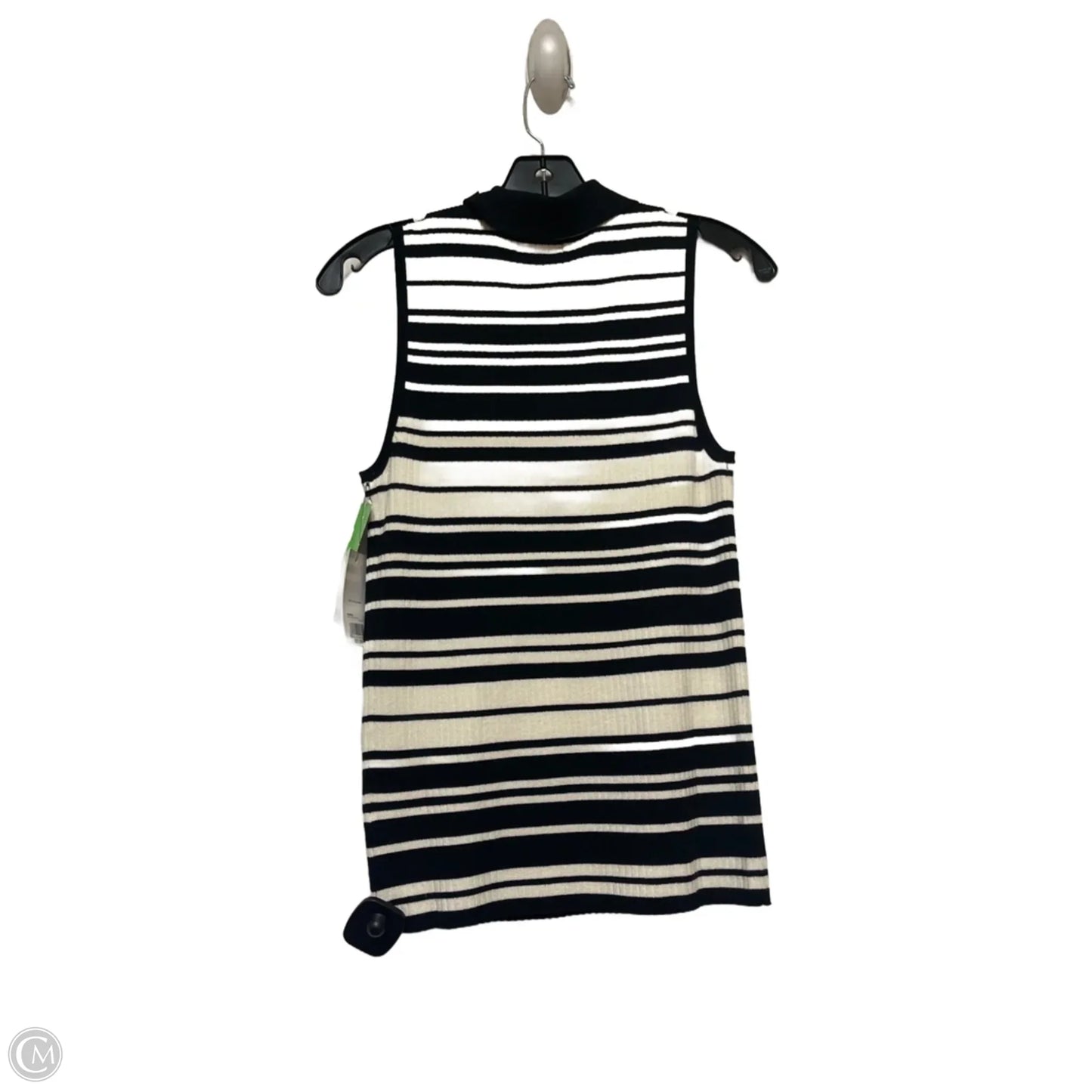 Top Sleeveless By Nine West In Striped Pattern, Size: M