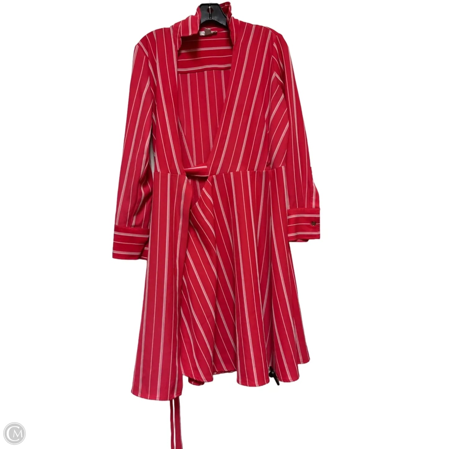 Dress Casual Short By Calvin Klein In Pink & White, Size: Xs