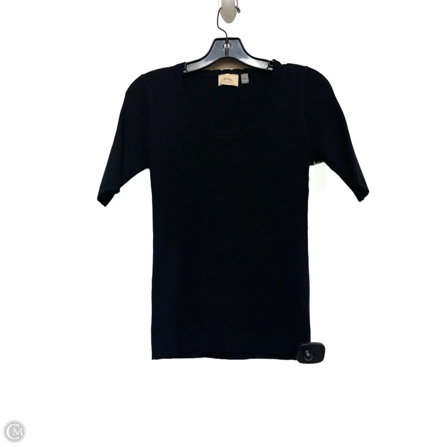 Top Short Sleeve By Elie Tahari In Black, Size: S