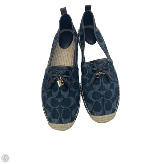 Shoes Designer By Coach In Blue & Brown, Size: 11
