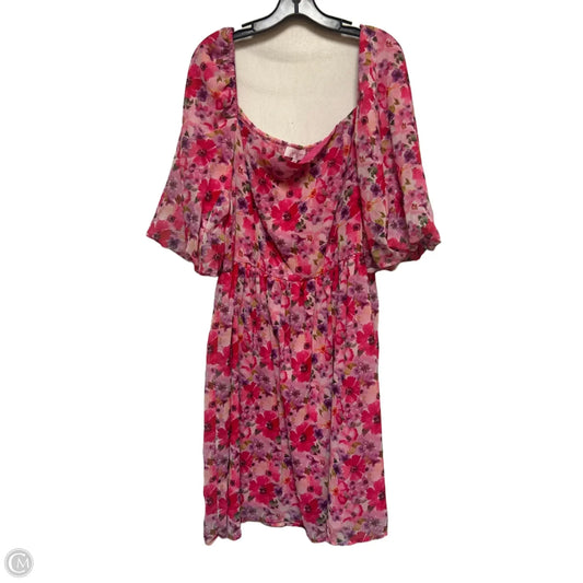 Dress Casual Short By Jess Lea In Floral Print, Size: 2x