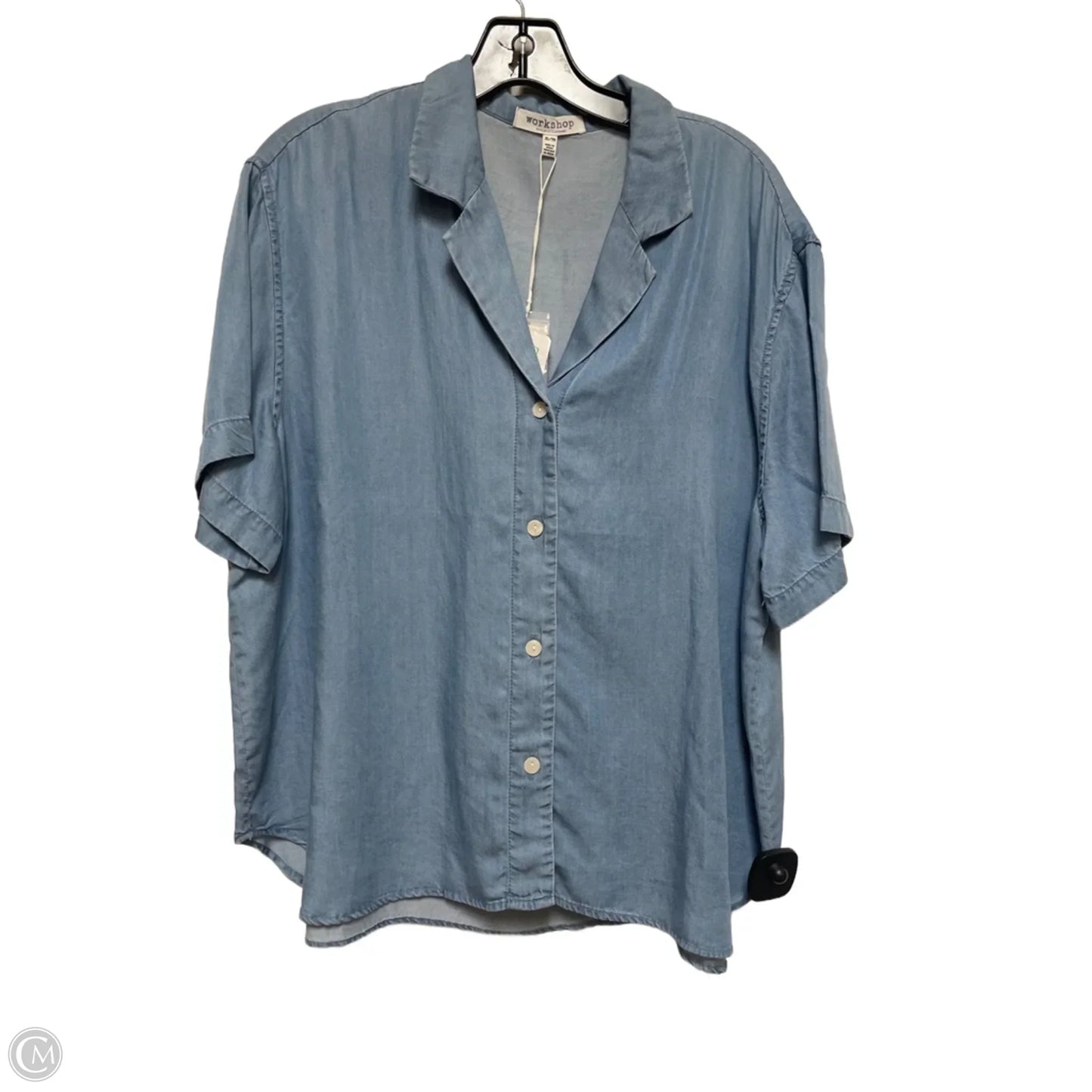 Top Short Sleeve By Workshop In Blue, Size: Xl