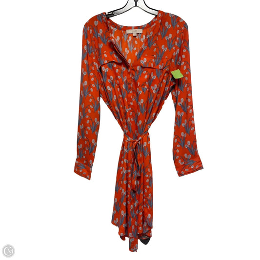 Dress Casual Short By Loft In Blue & Orange, Size: L