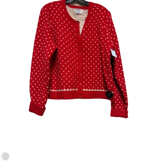 Cardigan By Old Navy In Red & White, Size: Xl