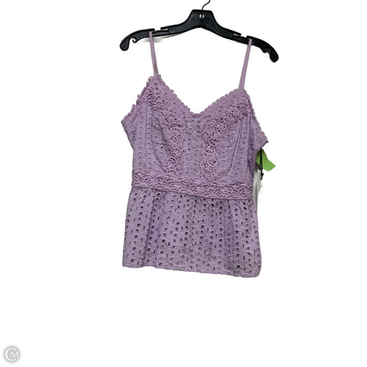 Top Sleeveless By Japna In Purple, Size: L