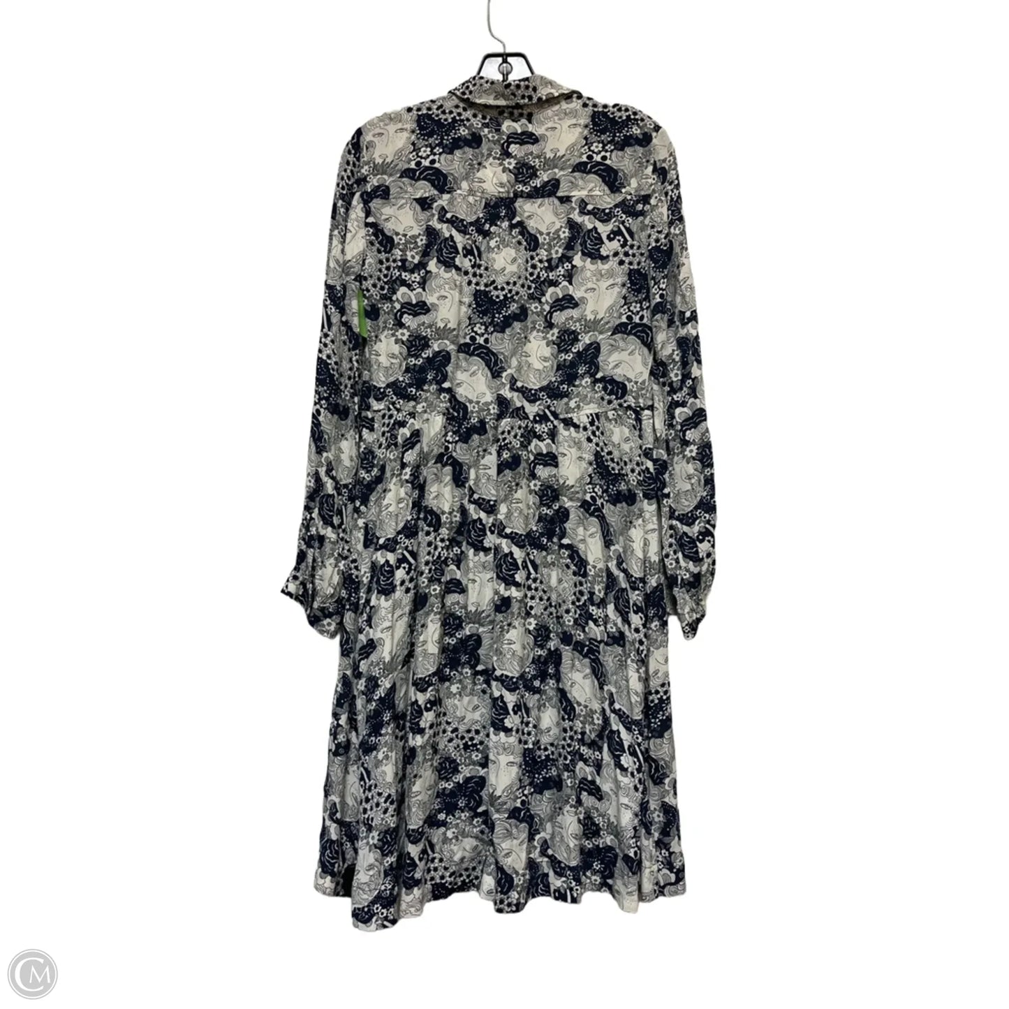 Dress Casual Short By Anthropologie In Blue & White, Size: M