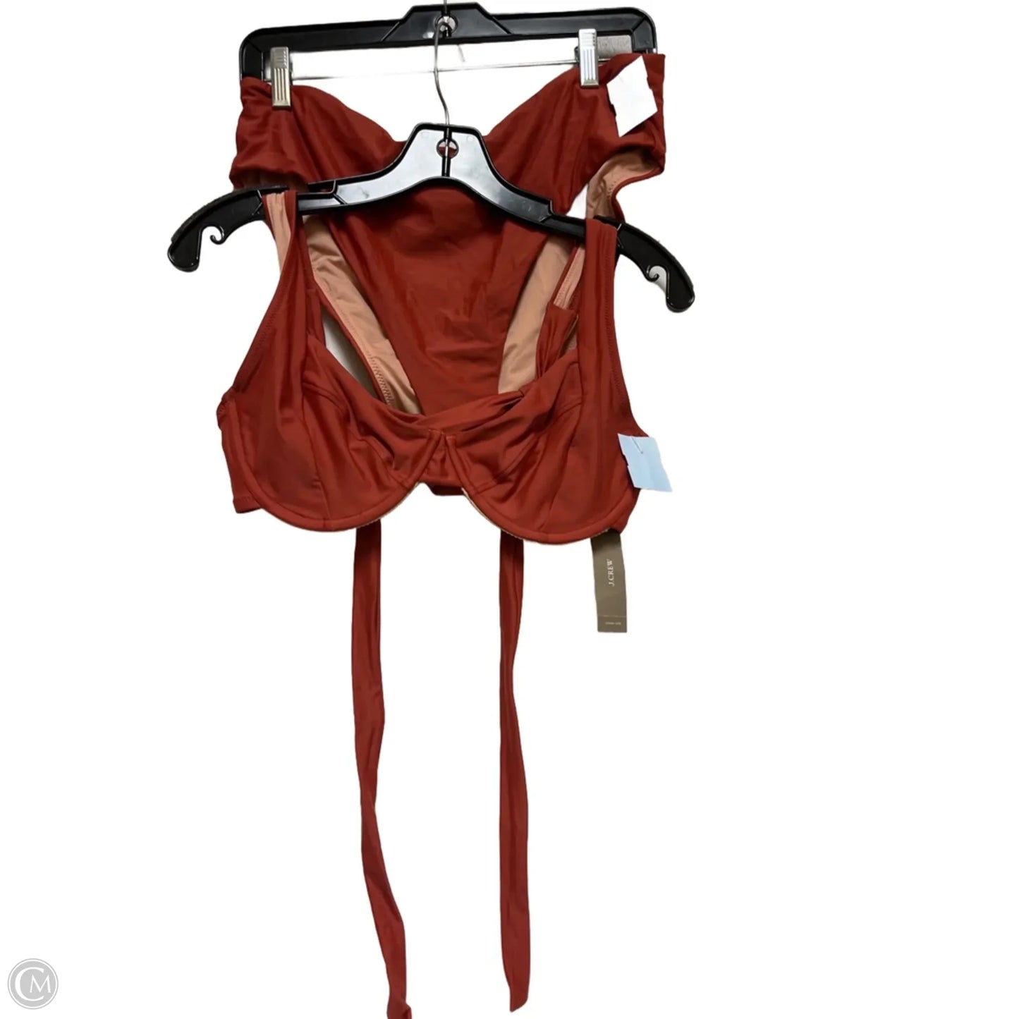 Swimsuit 2pc By J. Crew In Orange & Tan, Size: Xl