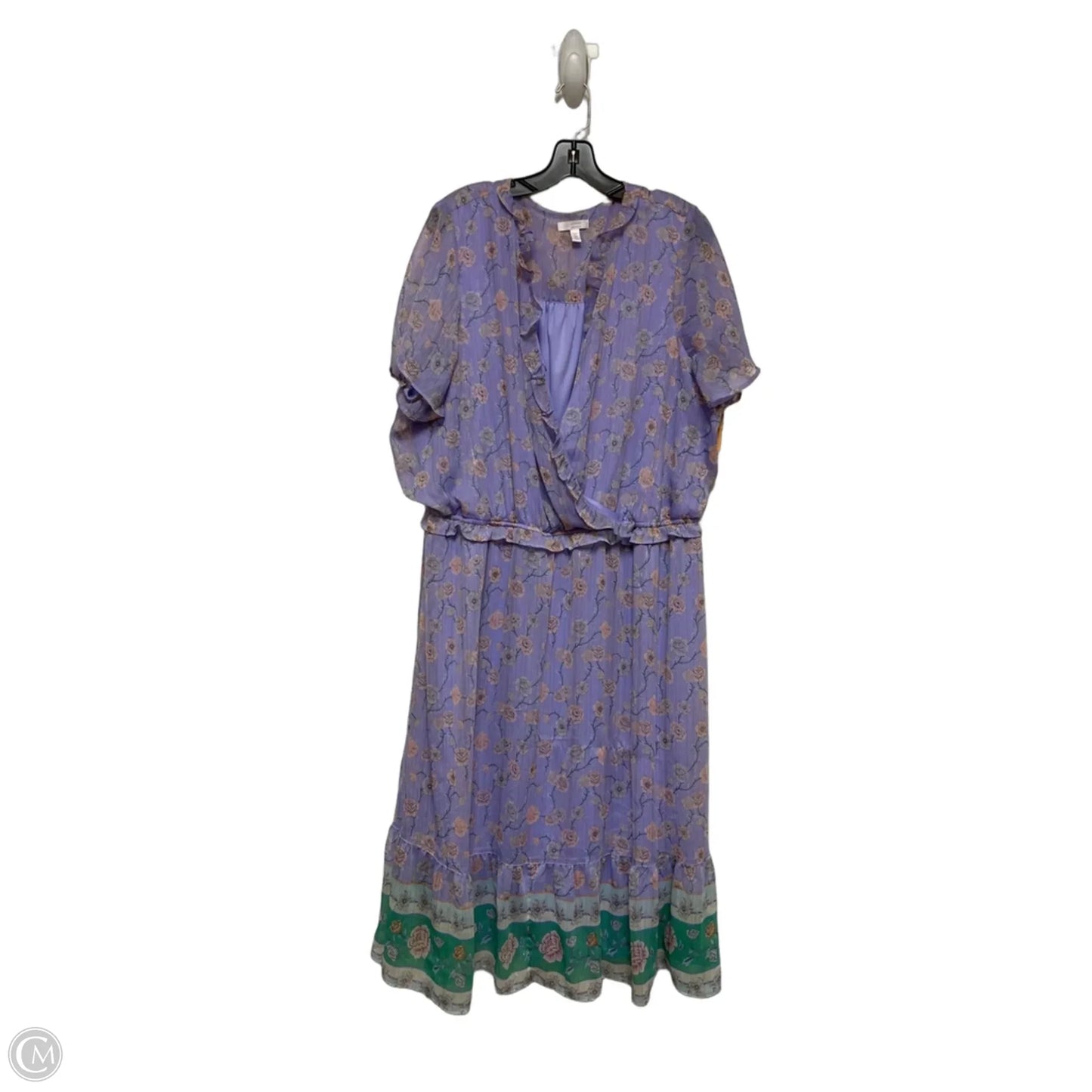 Dress Casual Midi By Lc Lauren Conrad In Purple, Size: 2x