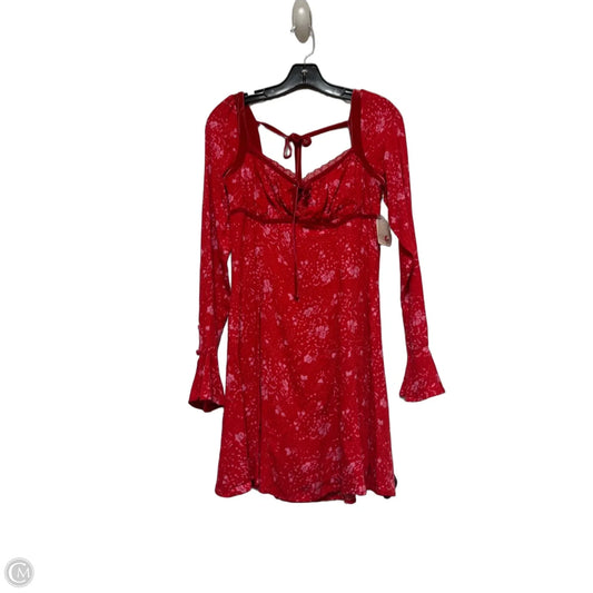 Dress Casual Short By Free People In Pink & Red, Size: Xs