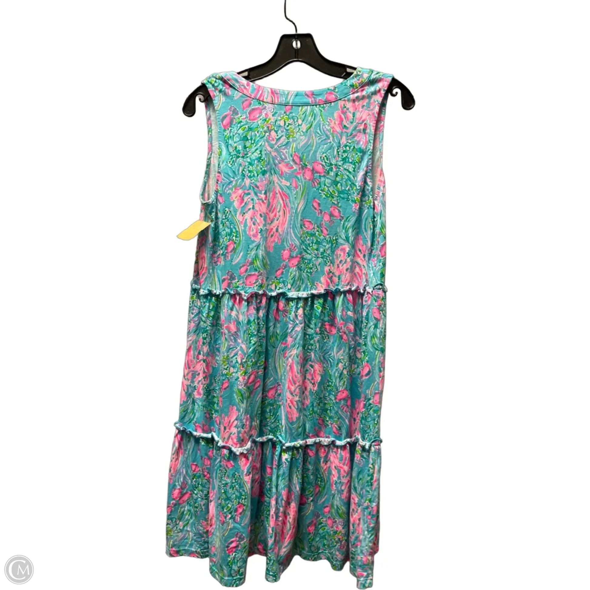 Dress Designer By Lilly Pulitzer In Green & Pink, Size: S Dress Designer By Lilly Pulitzer In Green & Pink, Size: S