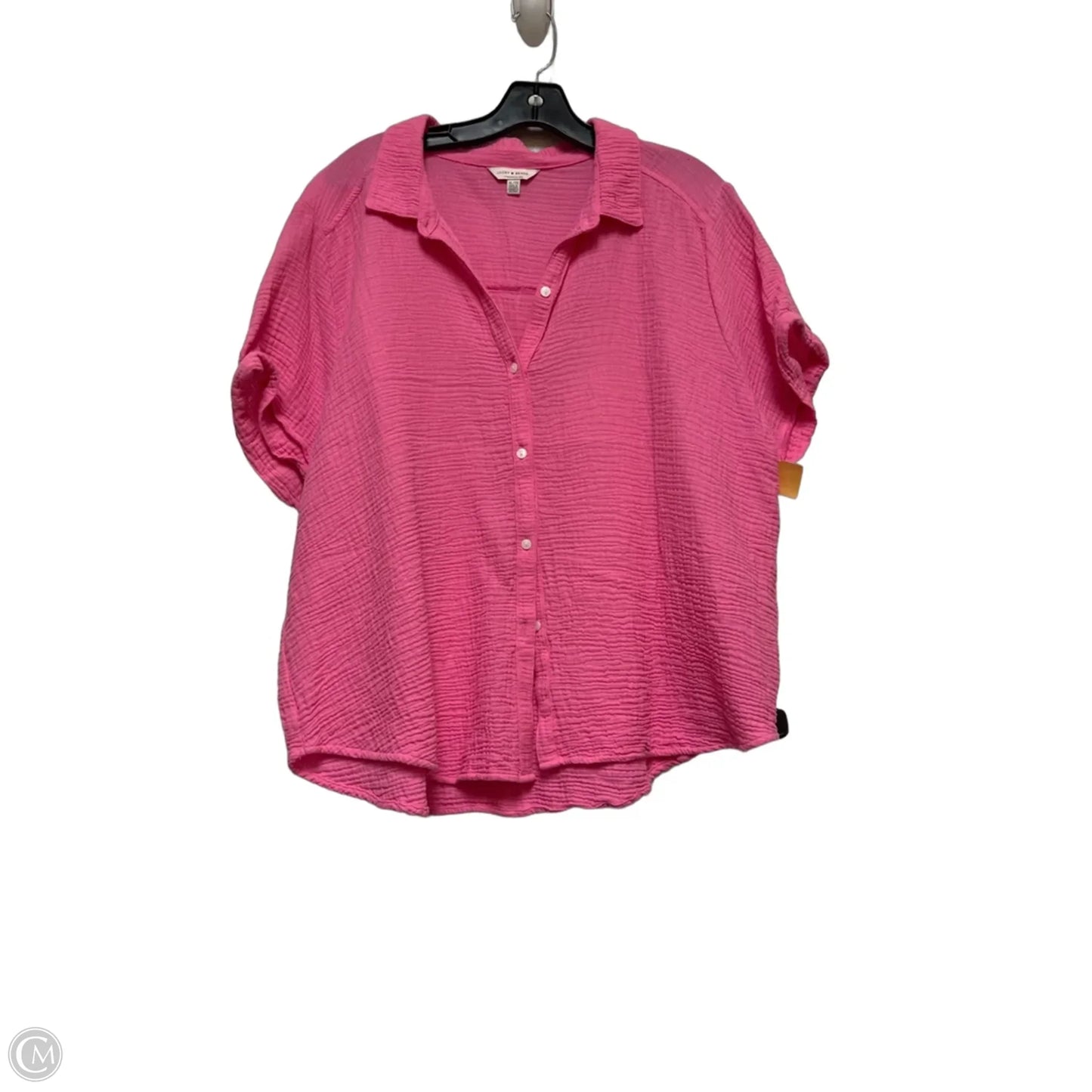 Top Short Sleeve By Lucky Brand In Pink, Size: Xl