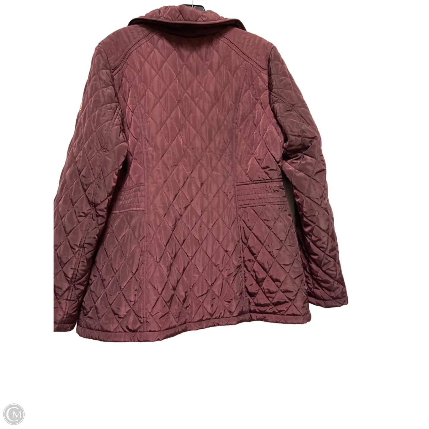Jacket Puffer & Quilted By Michael By Michael Kors In Maroon, Size: L