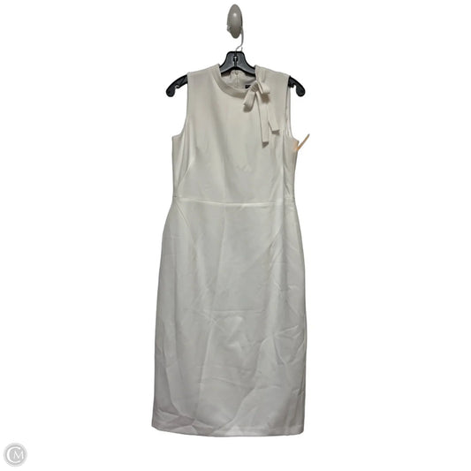 Dress Casual Midi By Maggy London In White, Size: M