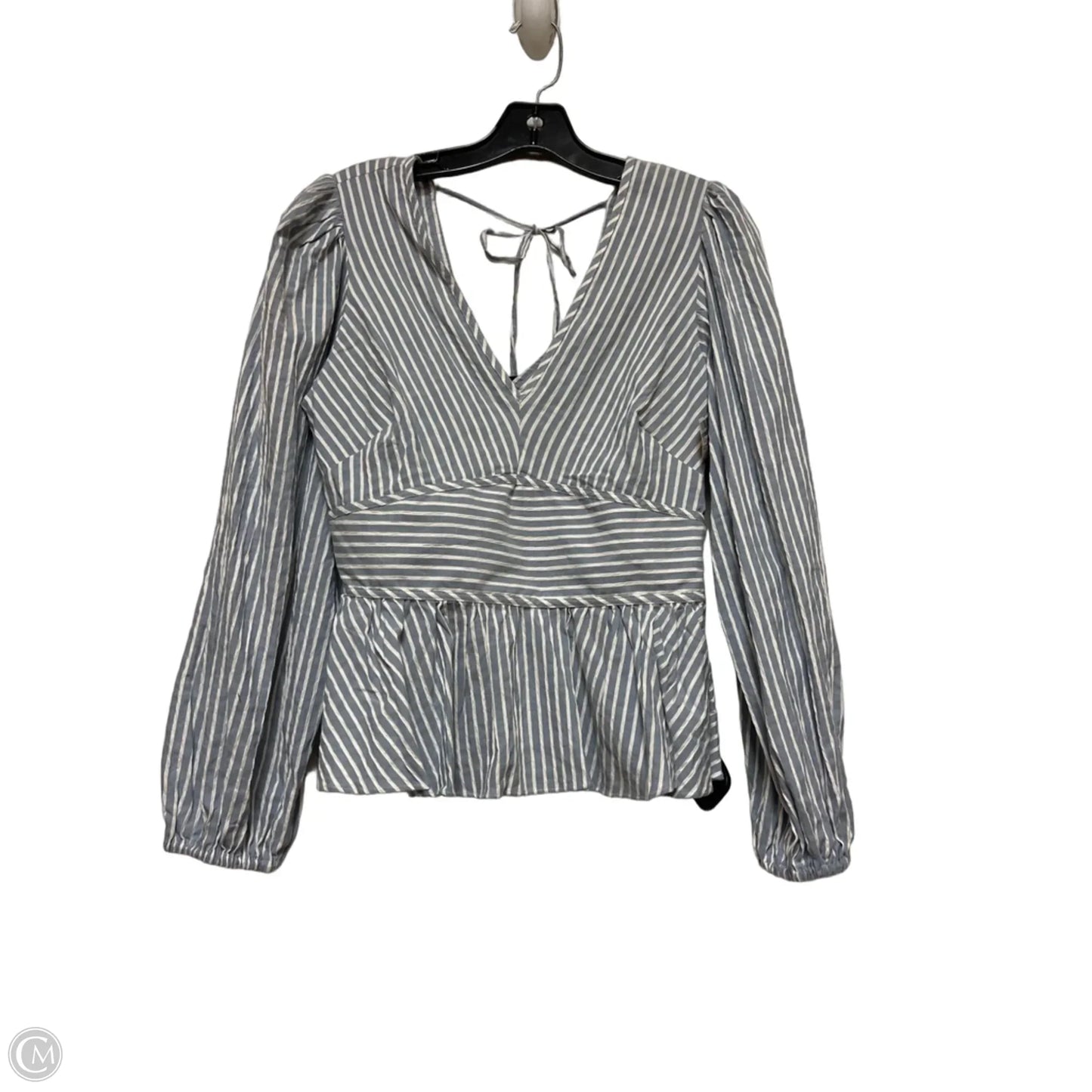 Top Long Sleeve By White House Black Market In Striped Pattern, Size: M