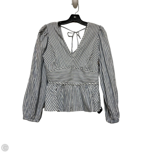 Top Long Sleeve By White House Black Market In Striped Pattern, Size: M