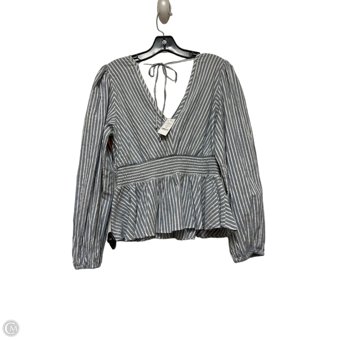 Top Long Sleeve By White House Black Market In Striped Pattern, Size: M
