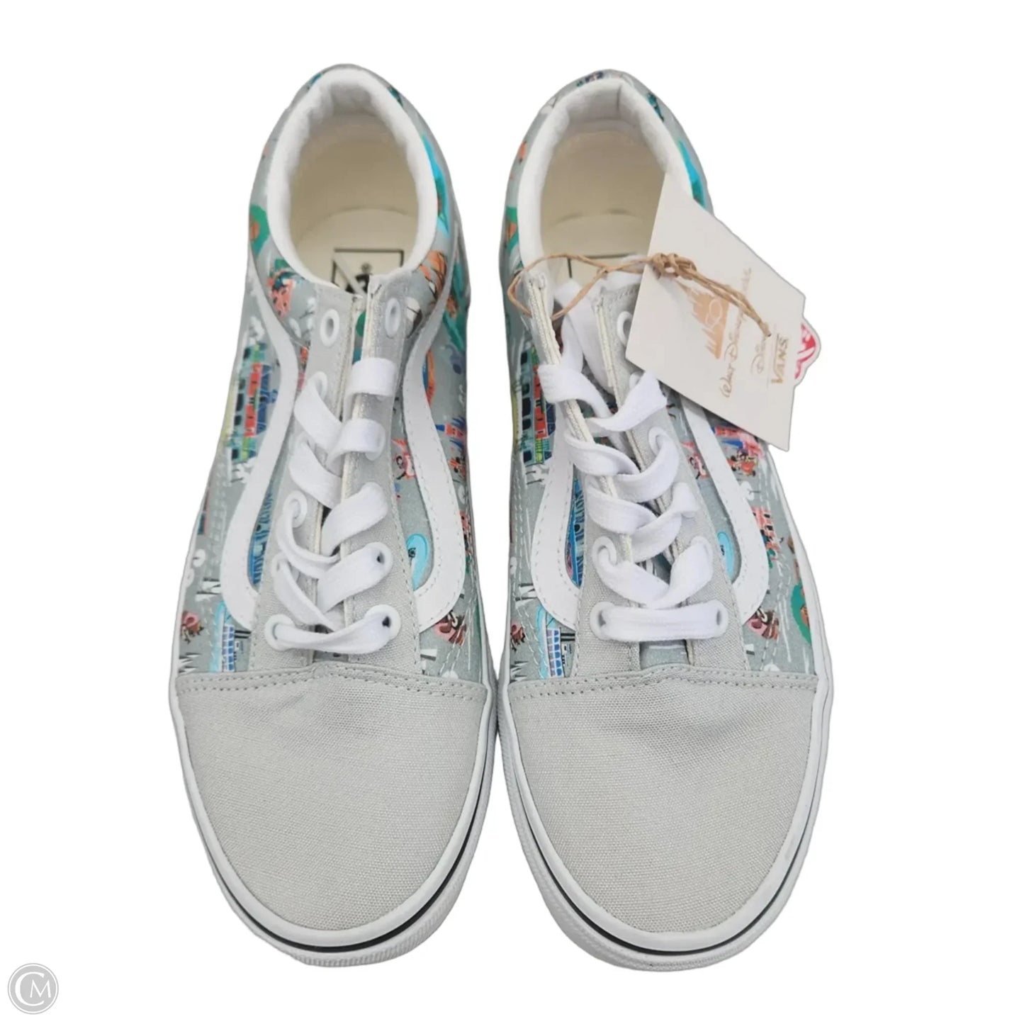 Shoes Sneakers By Vans In Grey & White, Size: 6.5