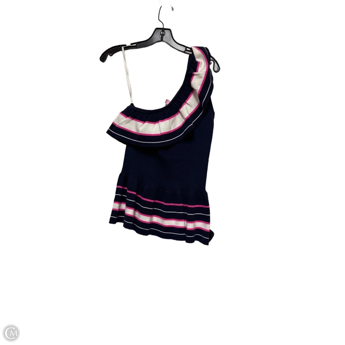 Top Sleeveless Designer By Lilly Pulitzer In Blue & White, Size: S