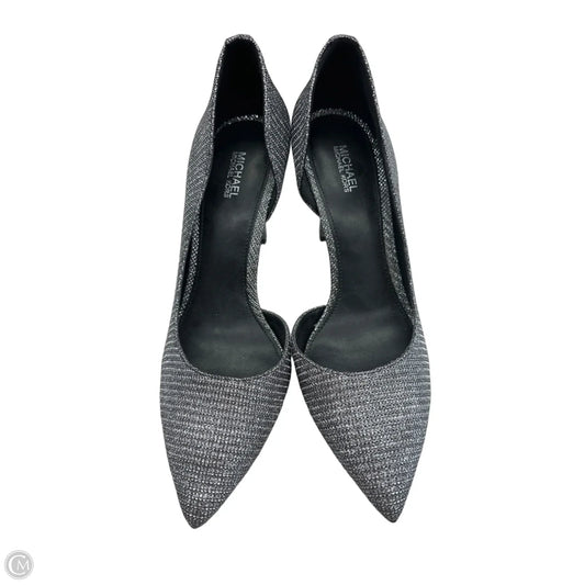 Shoes Heels Stiletto By Michael By Michael Kors In Black & Silver, Size: 8.5