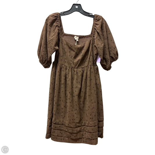 Dress Casual Short By Hem & Thread In Brown, Size: L