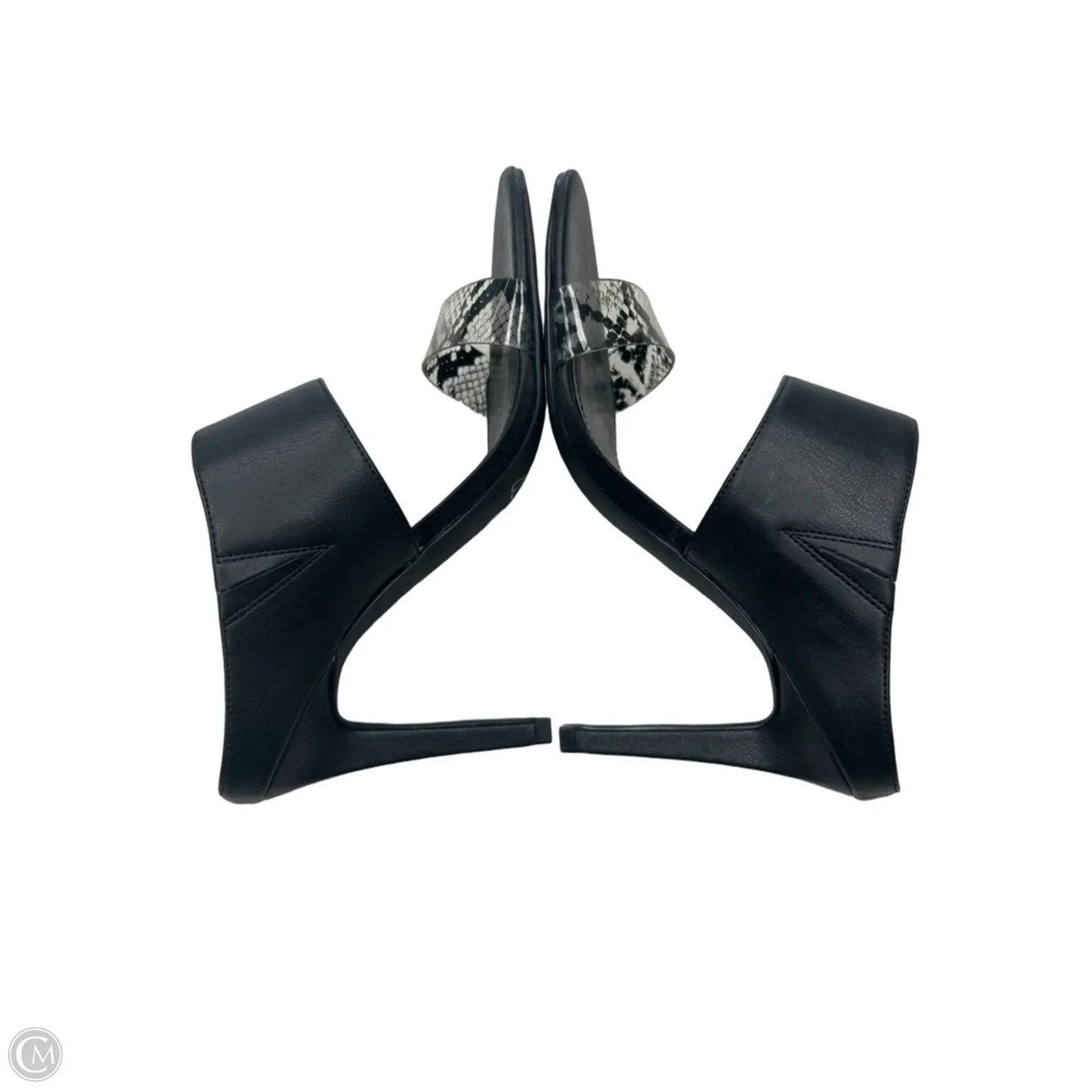 Sandals Heels Stiletto By Calvin Klein In Black, Size: 7.5