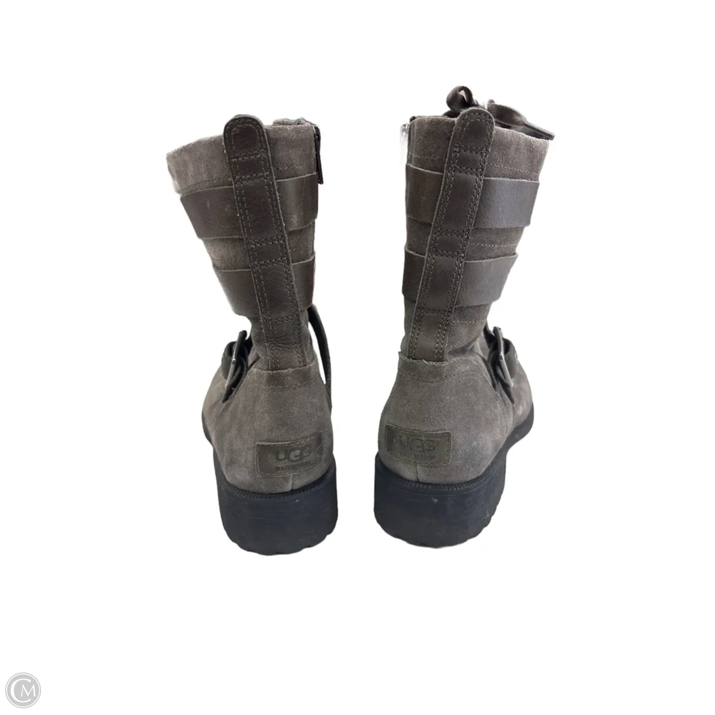 Boots Designer By Ugg In Grey, Size: 12