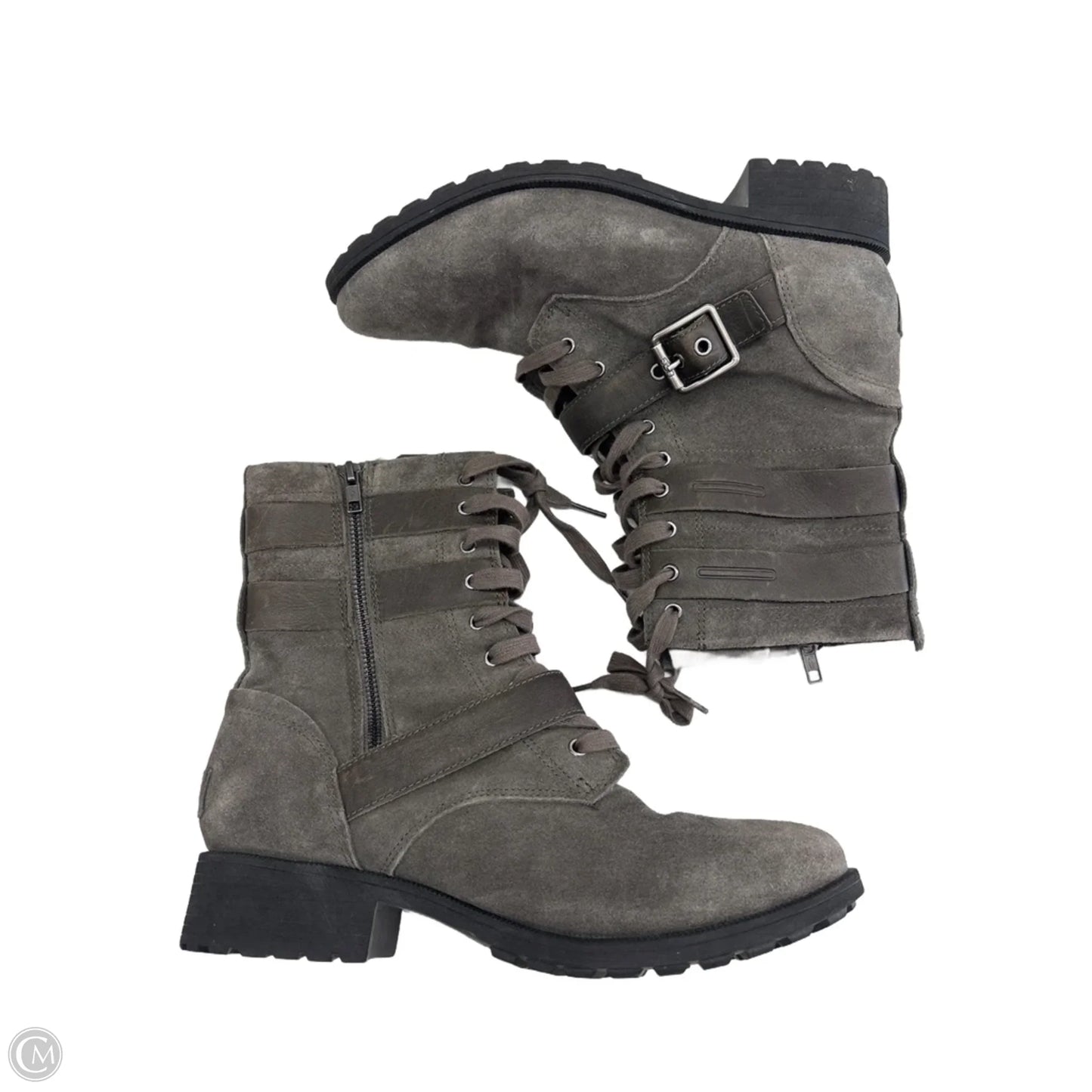 Boots Designer By Ugg In Grey, Size: 12