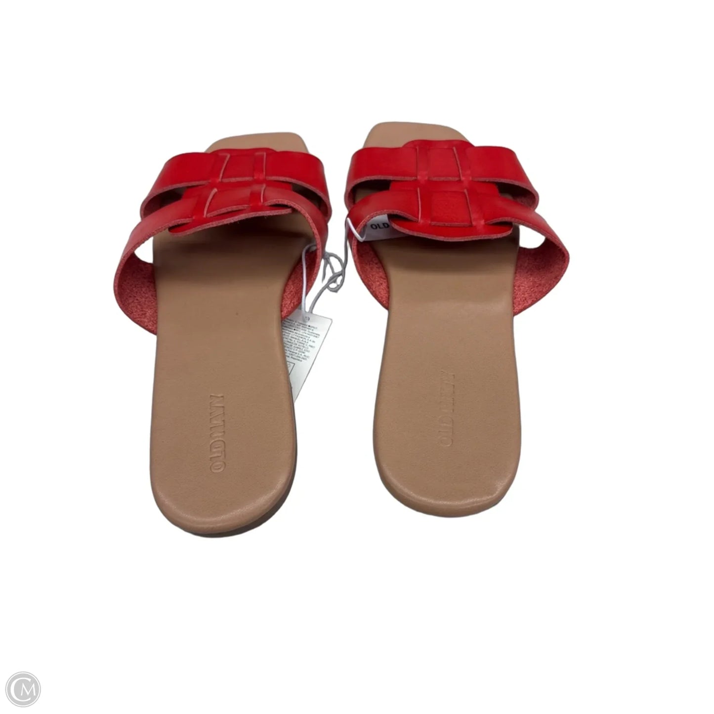 Sandals Flats By Old Navy In Red & Tan, Size: 8