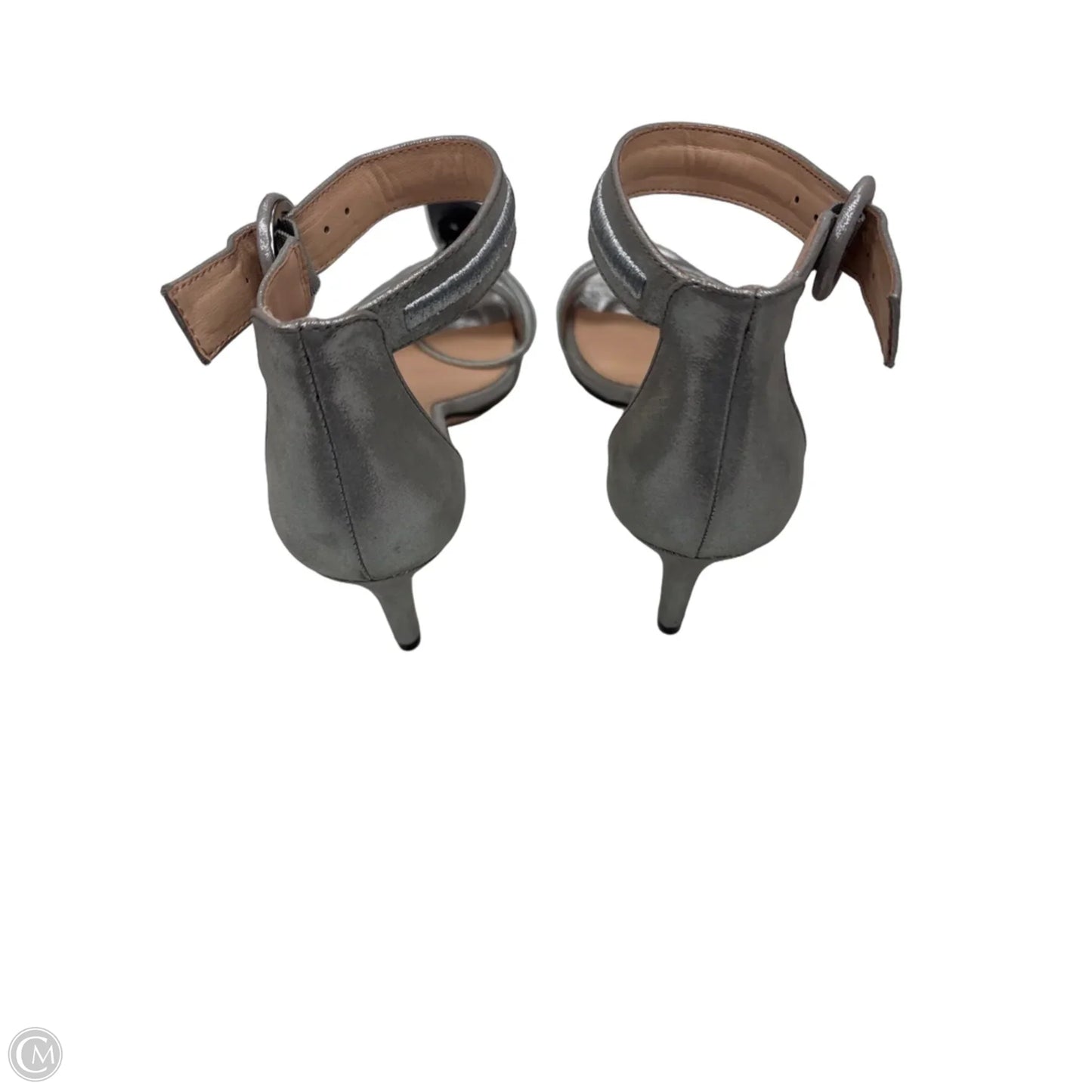 Sandals Heels Kitten By Antonio Melani In Silver, Size: 8