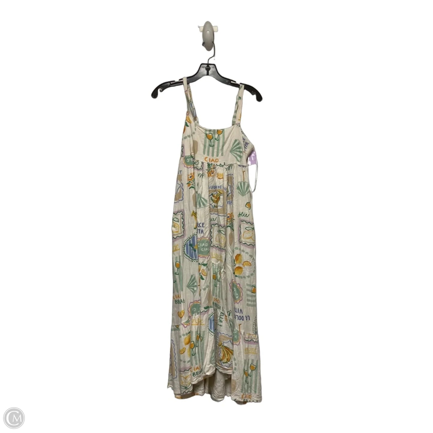 Dress Casual Midi By Clothes Mentor In Cream & Green, Size: Xs