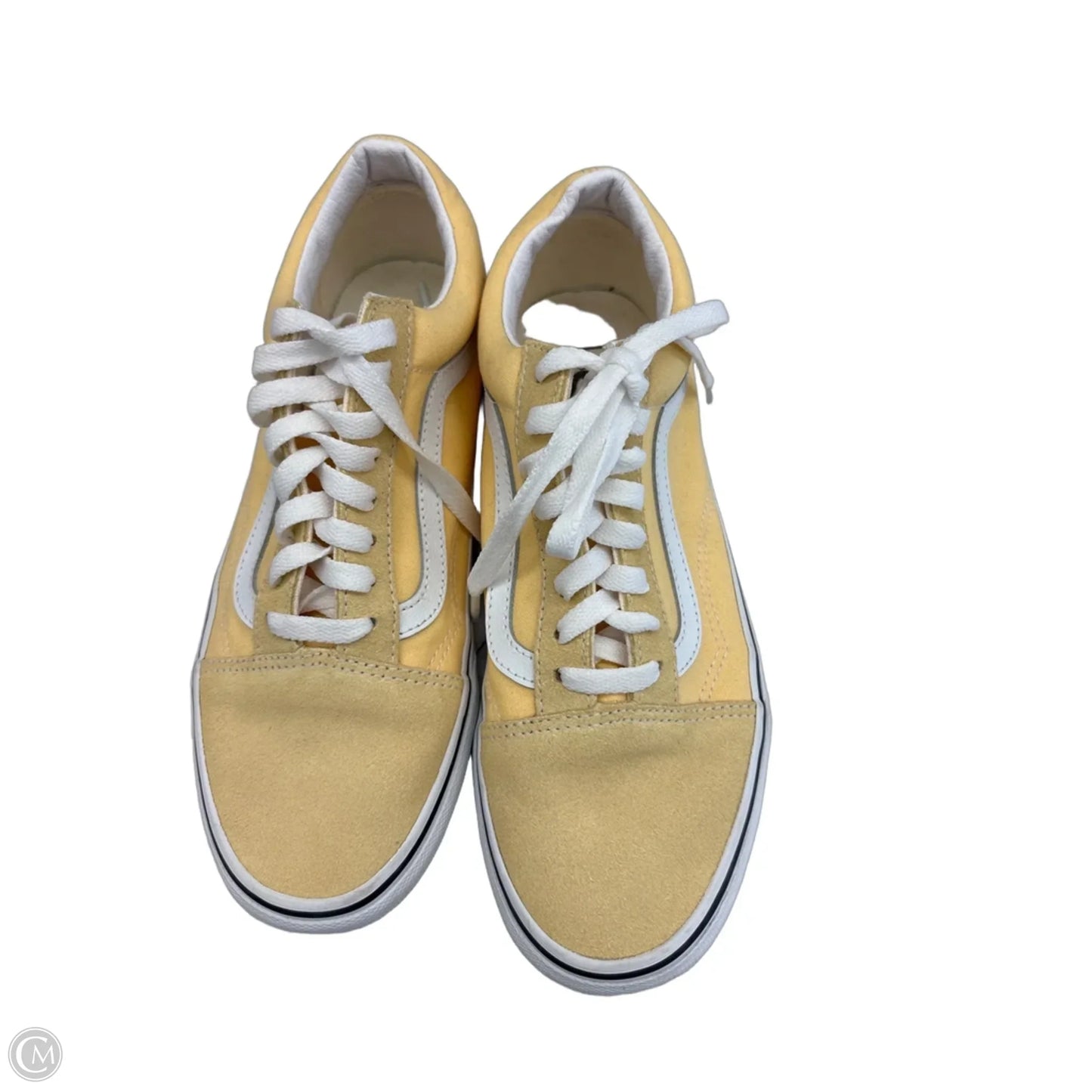 Shoes Sneakers By Vans In White & Yellow, Size: 9