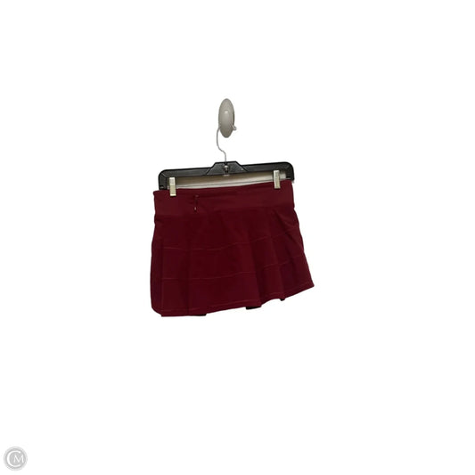 Athletic Skort By Lululemon In Red, Size: S