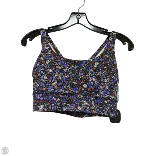 Athletic Bra By Lululemon In Floral Print, Size: M