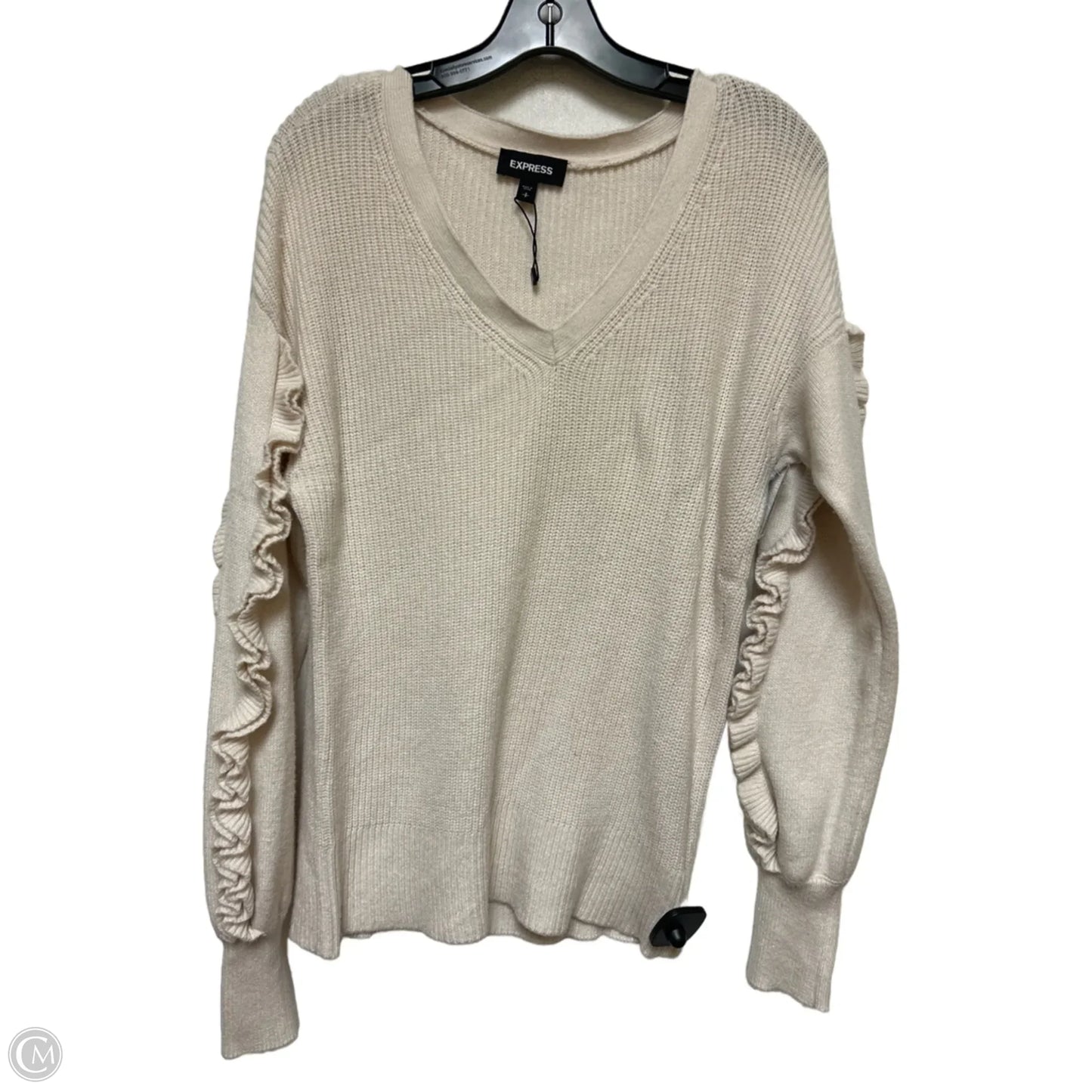 Sweater By Express In Cream, Size: S