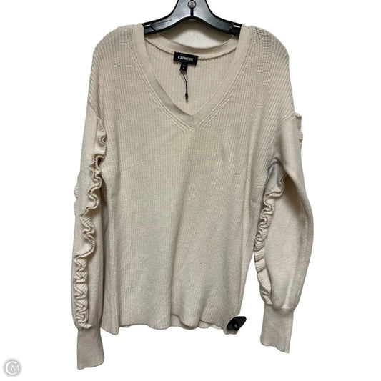 Sweater By Express In Cream, Size: S