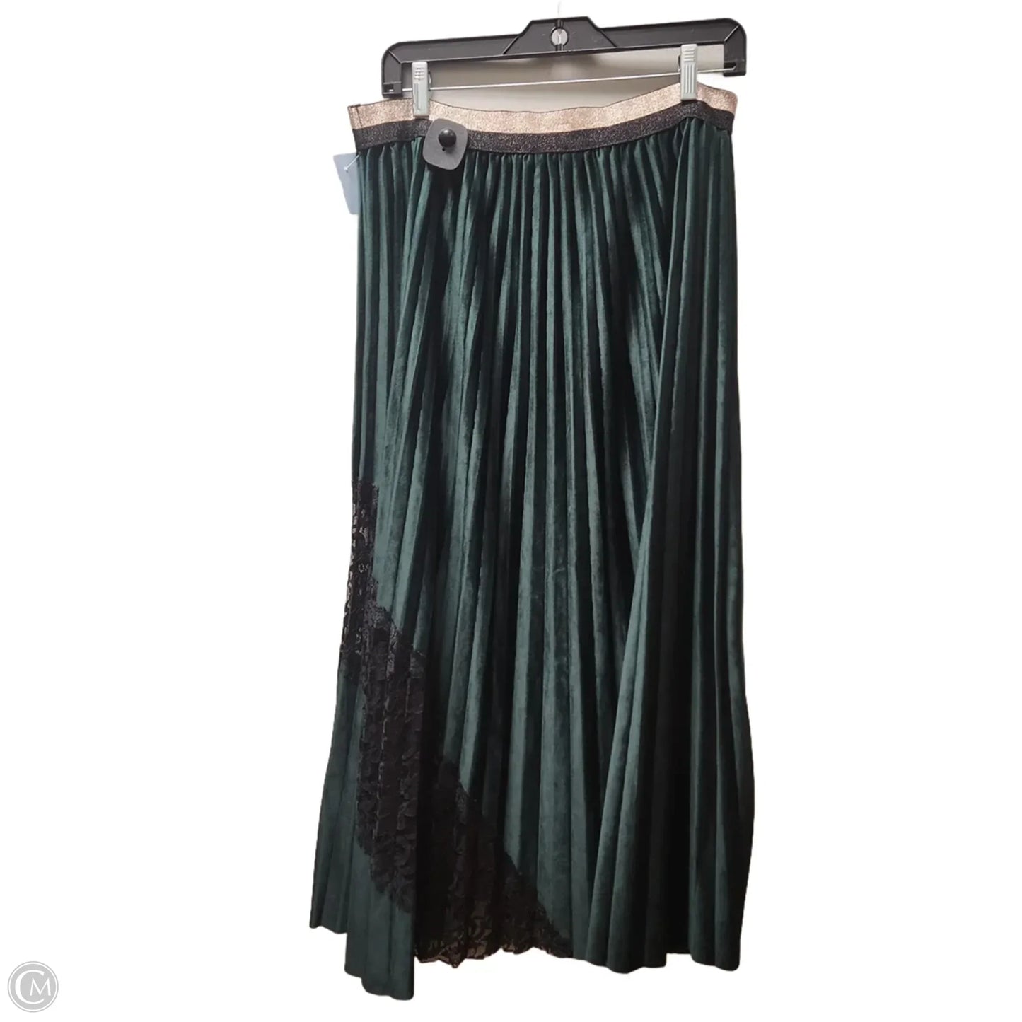 Skirt Maxi By Clothes Mentor In Black & Green, Size: 14