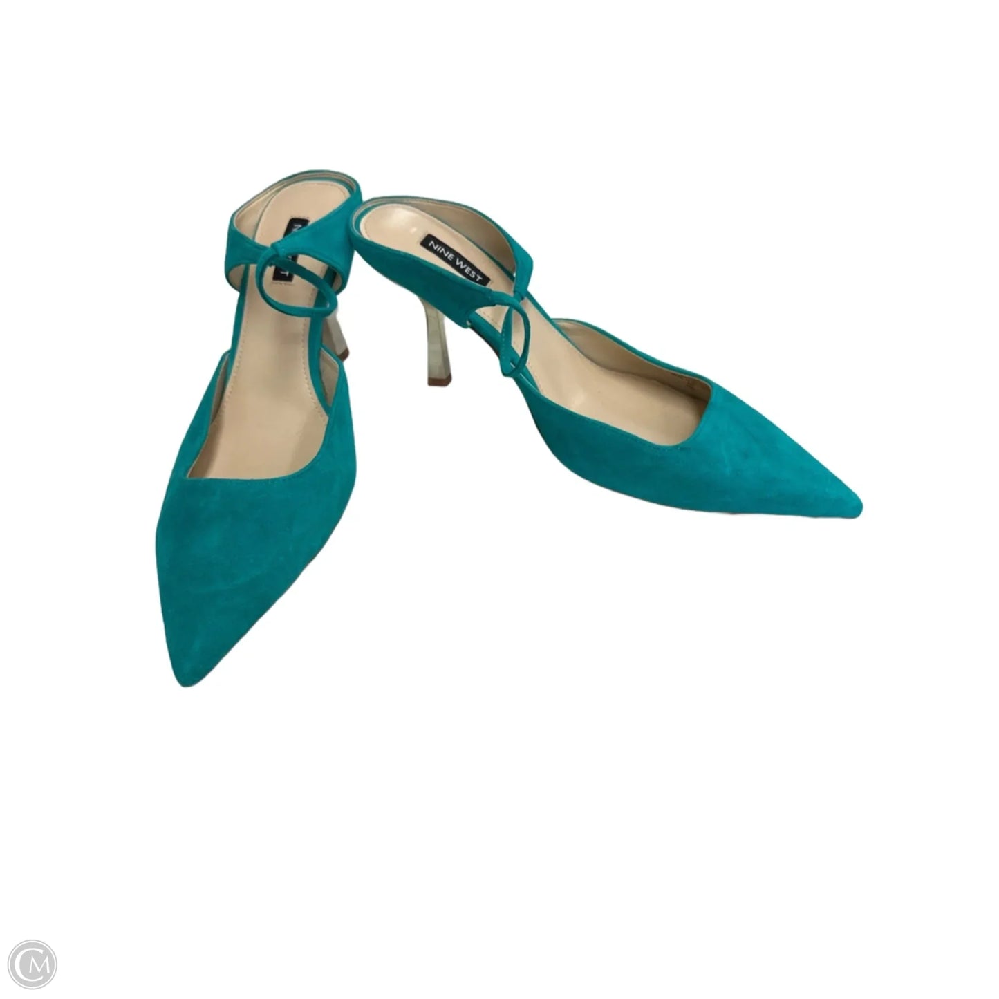 Shoes Heels Kitten By Nine West In Teal, Size: 12