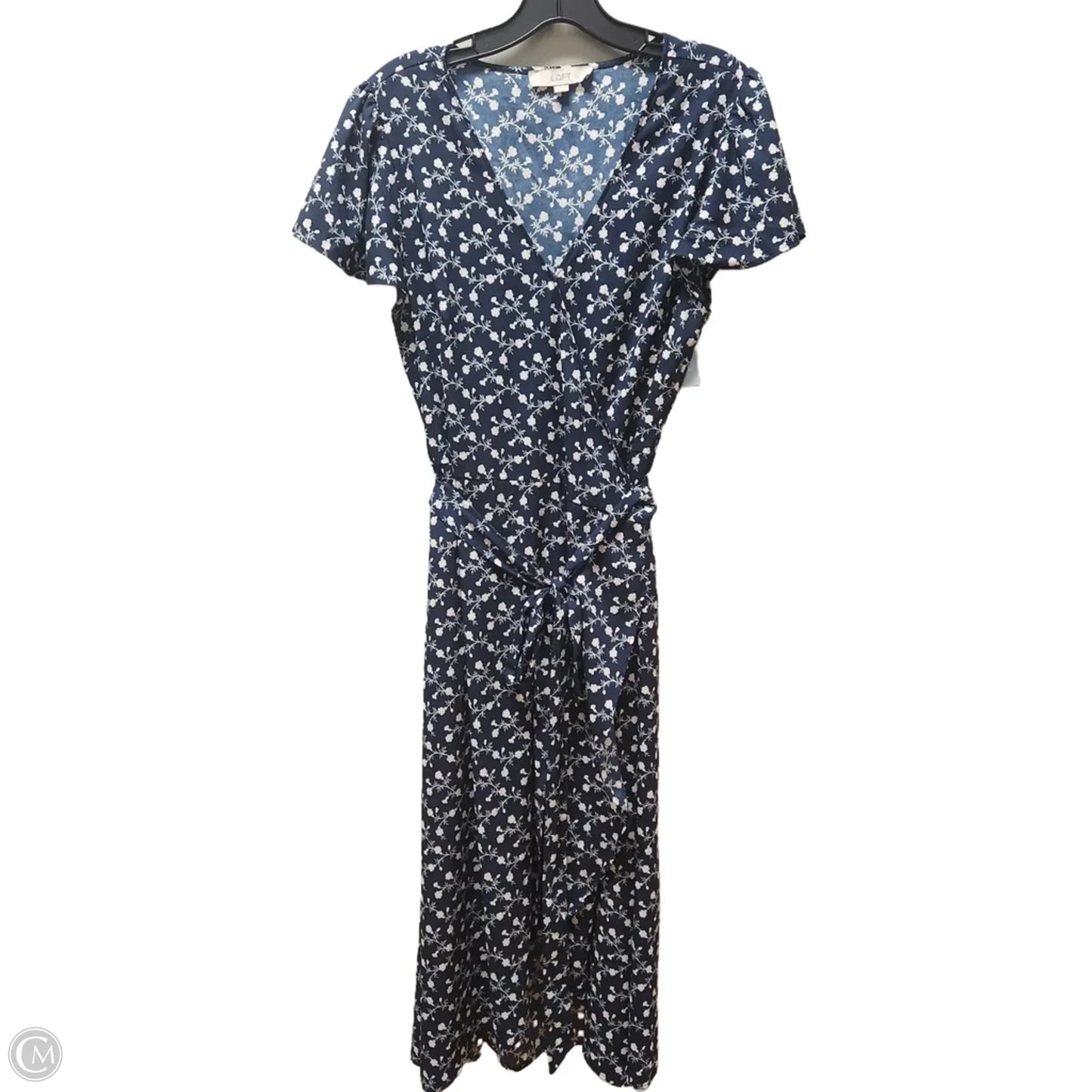 Dress Casual Midi By Loft In Floral Print, Size: L