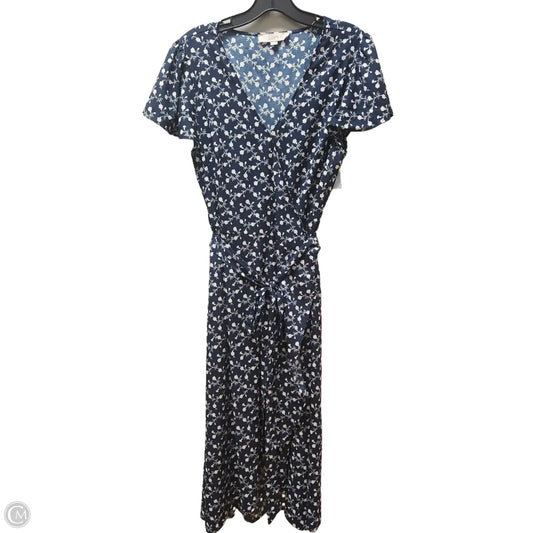 Dress Casual Midi By Loft In Floral Print, Size: L