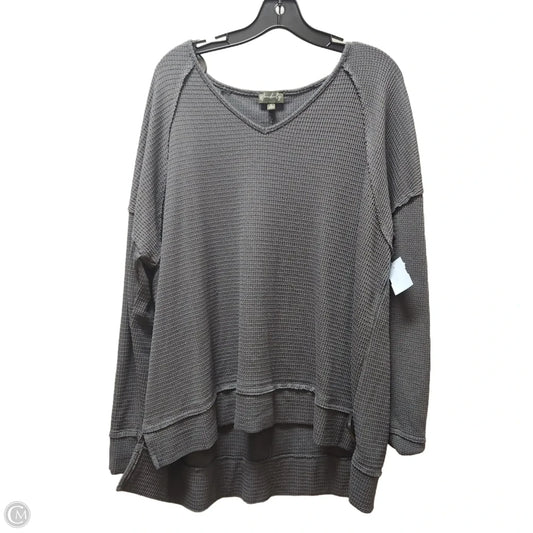 Top Long Sleeve By Wonderly In Grey, Size: Xl