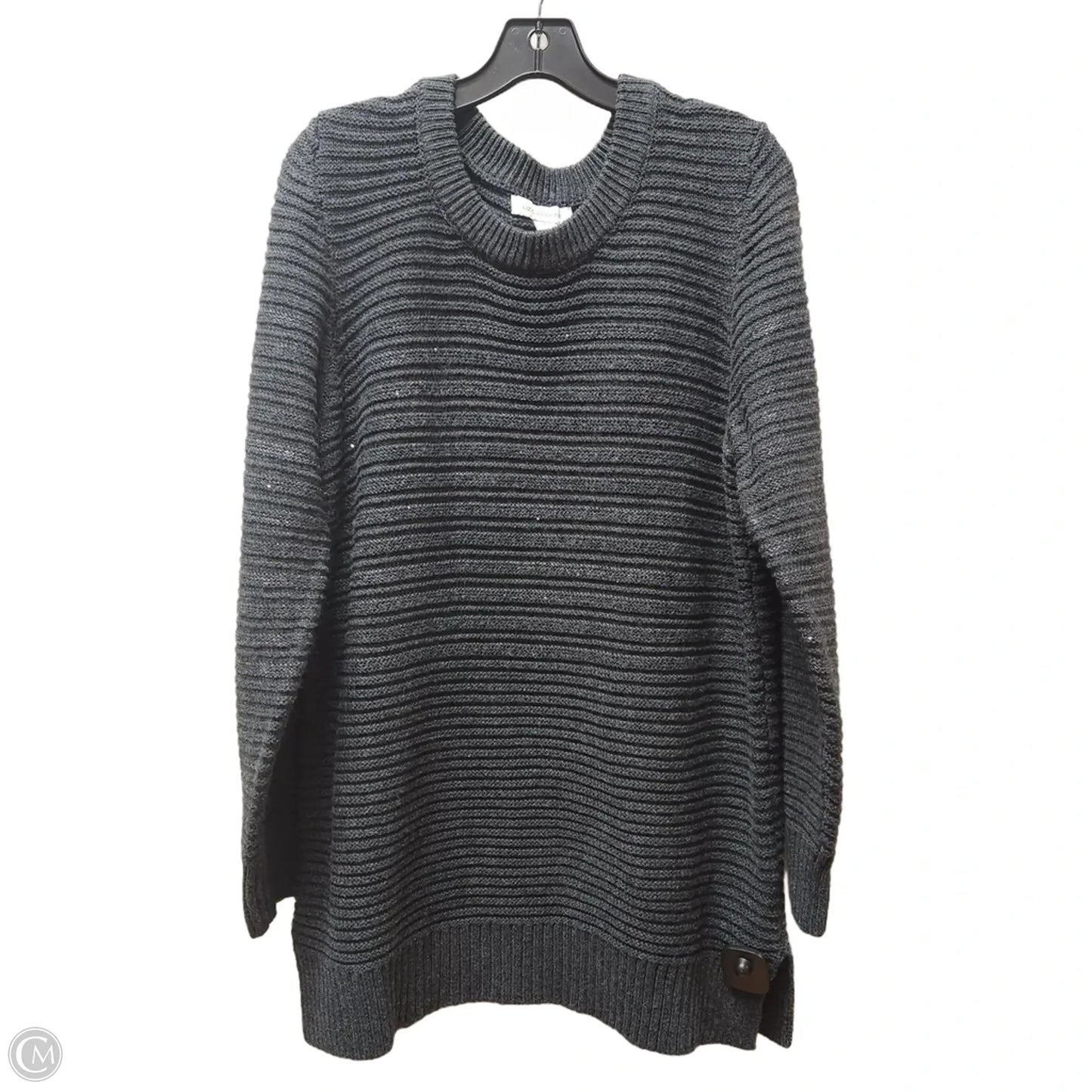 Sweater By Liz Claiborne In Grey, Size: Xl